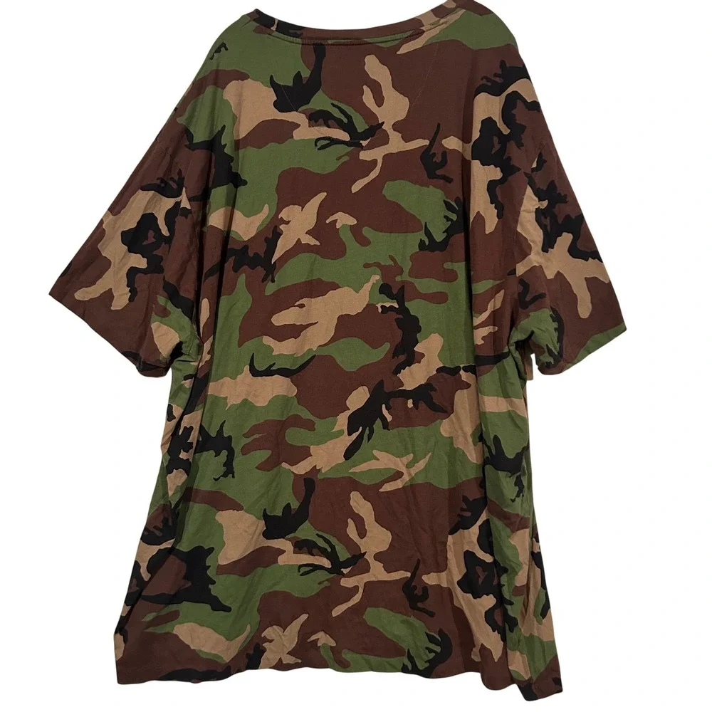 Polo Ralph Lauren Mens 5XB Camo Pocket T-Shirt Green Brown Woodland Camouflage
